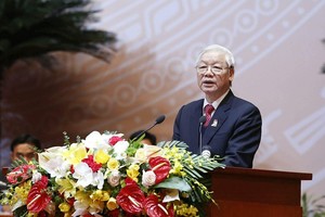 Tổng Bí thư Nguyễn Phú Trọng phát biểu chỉ đạo Đại hội Đoàn TNCS Hồ Chí Minh lần thứ XI- Ảnh: VGP/Nhật Bắc