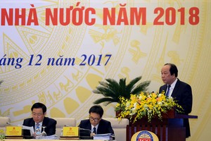 Bộ trưởng Chủ nhiệm VPCP Mai Tiến Dũng đã trình bày Báo cáo tại Hội nghị trực tuyến của Chính phủ với các địa phương. Ảnh: VGP/Quang Hiếu