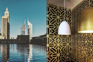 Hình ảnh bên ngoài (trái) và bên trong khách sạn vừa được tiết lộ.