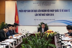 Phiên họp Ban chỉ đạo liên ngành Hội nhập quốc tế về kinh tế lần thứ nhất năm 2018 diễn ra sáng ngày 11/1/2018