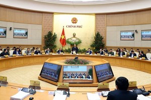 Toàn cảnh phiên họp Chính phủ thường kỳ tháng 12 năm 2017. (Ảnh: Thống Nhất/TTXVN)