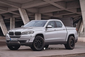 Ảnh đồ họa bán tải hạng sang thương hiệu BMW của người hâm mộ. Ảnh: Carscoops.