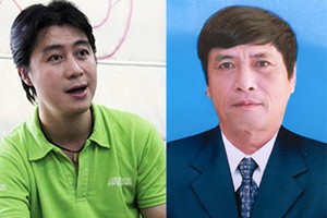 Phan Sào Nam (trái) và cựu cục trưởng C50 Nguyễn Thanh Hóa.