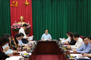 Đồng chí Hoàng Trung Hải, Ủy viên Bộ Chính trị, Bí thư Thành ủy, Trưởng ban chỉ đạo chủ trì hội nghị. Ảnh Hanoi.gov.vn