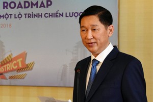 Ông Trần Vĩnh Tuyến tại buổi làm việc hôm nay. Ảnh: Tuyết Nguyễn.