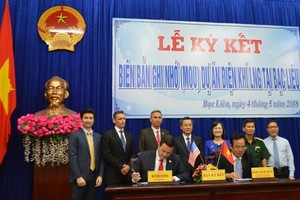 Lễ ký kết ghi nhớ xây dựng dự án điện khí Bạc Liêu.