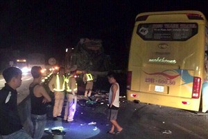 Hiện trường vụ tai nạn. Ảnh: Đ.H