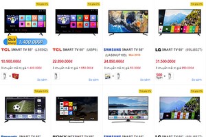 Các dòng TV màn hình lớn năm nay có giá bán tốt.