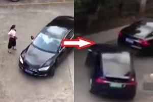 Nữ tài xế xe sang đâm ôtô khác để trả thù