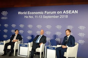 WEF ASEAN 2018 khai mạc tại Hà Nội sáng 12/9 (ảnh: Phương Dung)