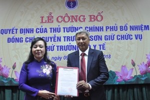 Công bố quyết định bổ nhiệm Thứ trưởng Bộ Y tế