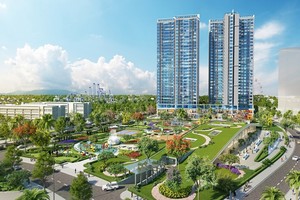Không gian ngập tràn cây xanh, thảm cỏ là điểm cộng tuyệt đối của Eco Green Saigon.