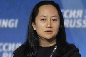 Giám đốc tài chính tập đoàn Huawei Mạnh Vãn Chu. Ảnh: AFP.