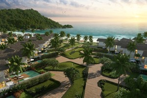 Resort mang phong cách “làng biển” Sun Premier Village Kem Beach Resort (Ảnh phối cảnh).