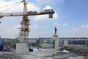 Khu vực sàn tầng 19 đã phá dỡ xong. (Ảnh: Minh Nghĩa/TTXVN).