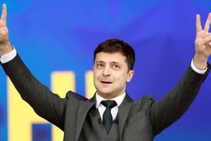 Danh hài Volodymyr Zelensky, người có khả năng cao trở thành tân tổng thống Ukraine. Ảnh: Reuters.