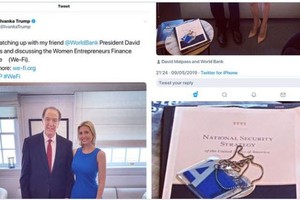 Bức ảnh gây tranh cãi của cô Ivanka (Ảnh: Twitter).