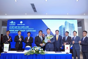 Hình ảnh buổi ký kết chiến lược giữa Novaland và Lotte E&C (Hàn Quốc).
