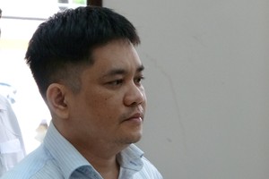 Nguyễn Tiến Lãm tại phiên xét xử.