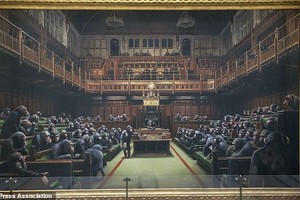 Bức tranh “Quốc hội đã bị phá hủy”.