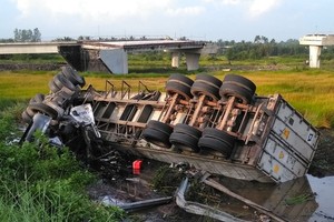 Hiện trường vụ tai nạn.