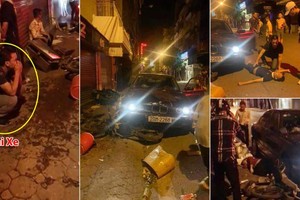 Hiện trường vụ tai nạn.