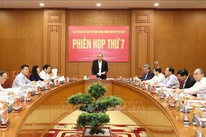 Phó Thủ tướng Thường trực Trương Hoà Bình chủ trì phiên họp thứ 7 của Ban chỉ đạo cải cách tư pháp Trung ương (Ảnh: TTXVN).