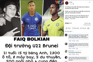 Danh tính cầu thủ Brunei khiến "fan" Việt xôn xao. Ảnh chụp màn hình.