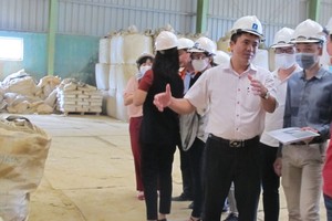 Lãnh đạo DMC trao đổi với các nhà đầu tư tìm hiểu thực tế doanh nghiệp.