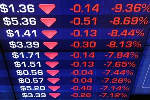 Chỉ số S&P/ASX 200 của Australia trượt dốc 2,52% do các nhóm cổ phiếu “nặng ký” đều đi xuống. Ảnh: AFP.