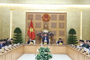 Thủ tướng Nguyễn Xuân Phúc phát biểu tại buổi làm việc. (Ảnh: Thống Nhất/TTXVN).