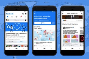 Giao diện trung tâm thông tin COVID-19 trên ứng dụng Facebook. (Nguồn: Facebook).