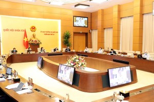 Quang cảnh phiên họp của Ủy ban Thường vụ Quốc hội. (Ảnh: Trọng Đức/TTXVN).