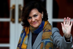 Phó thủ tướng Tây Ban Nha Carmen Calvo tại Madrid hồi tháng một. Ảnh: Reuters.