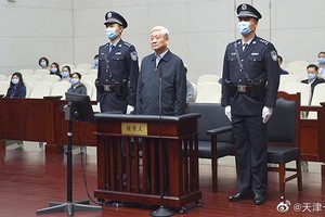 Bị cáo Triệu Chính Vĩnh tại tòa. Ảnh: Tòa án nhân dân Trung cấp số 1 thành phố Thiên Tân.