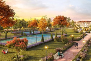 Một góc phối cảnh trong công viên 14ha đối diện The Matrix One.