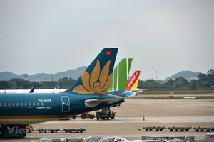 Dừng toàn bộ các chuyến bay chở khách trên các đường bay nội địa đi/đến thành phố Đà Nẵng sau khi thành phố này áp dụng giãn cách xã hội. (Ảnh: Hoàng Anh/Vietnam+).