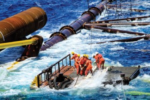 Hạ thủy thiết bị công trình biển.