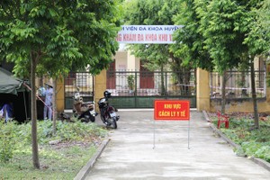Phòng khám Đa khoa khu vực Cầu Yên nơi đang cách ly điều trị 1 ca nhiễm Covid-19 tại Ninh Bình.