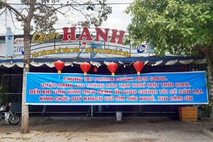 Quán hàng ở Quảng Nam dừng hoạt động.