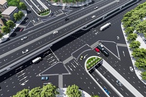 Phối cảnh hầm chui Lê Văn Lương.