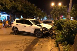 Hiện trường vụ tai nạn.