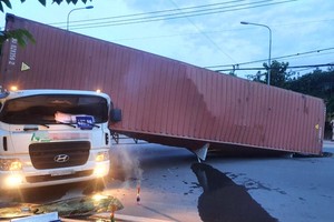 Hiện trường vụ tai nạn.