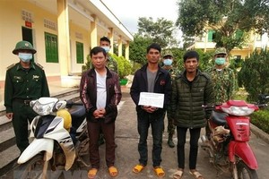 Các đối tượng bị bắt giữ. (Ảnh: TTXVN phát).