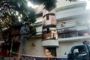 Hiện trường vụ cháy. (Ảnh: TTXVN phát).