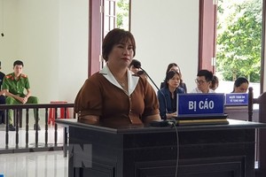 Bị cáo Ngô Minh Chiến tại phiên tòa. (Ảnh: Đậu Tất Thành/TTXVN).