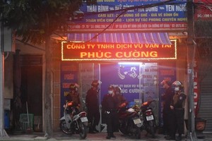 Phong tỏa, khám xét Công ty TNHH dịch vụ vận tải Phúc Cường. (Nguồn: Báo Thanh niên).