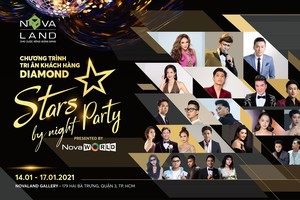 Dạ tiệc Ngôi Sao (Stars by Night Party) sẽ diễn ra từ 14 – 17/1 tại Novaland Gallery.