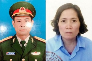 Bị cáo Hoa Hữu Long và vợ là Cao Thị Kim Loan. (Nguồn: tuoitre.vn).