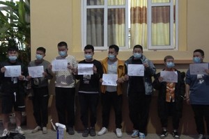 8 đối tượng người Trung Quốc nhập cảnh trái phép bị phát hiện, bắt giữ.